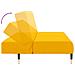 Divano Letto a 2 Posti Giallo in Velluto - Foto miniatura 7