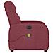 Poltrona Massaggiante Reclinabile Elettrica Rosso Vino Tessuto - Foto miniatura 6