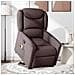 Poltrona Alzapersona Massaggi Reclinabile Marrone Scuro Tessuto - Foto miniatura 2