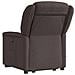 Poltrona Alzapersona Massaggi Reclinabile Marrone Scuro Tessuto - Foto miniatura 7