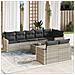 Set Divano da Giardino 9pz con Cuscini Grigio Chiaro Polyrattan - Foto miniatura 2