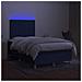 Letto a Molle con Materasso e LED Blu 120x190 cm in Tessuto - Foto miniatura 4