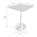 Tavolo Da Bar Quadrato Luke Bianco E Cromato - Foto miniatura 2