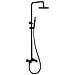 Imex Set Doccia Monocomando Nero Opaco In Acciaio Inox E Ottone Asta Estensibile Soffione Ø20 Cm Extra Piatto Anticalcare Cartuccia Ceramica Ø35 Mm Tubo 15 M Supporto Regolabile - Imex-bdc033-ng - Foto miniatura 2