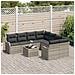 Set Divano da Giardino 9 pcs Grigio chiaro e grigio scuro - Foto miniatura 3