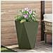 Fioriera Verde oliva 50 x 50 x 75 cm Acciaio - Foto miniatura 2