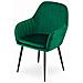 Sedia LUGO - Velluto verde con gambe nere x 2 - Foto miniatura 7