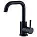 Rubinetto per lavabo da bagno, Blackswan, tipo M235, modello quadrato nero opaco, misura 23 cm - Foto miniatura 1