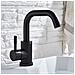 Rubinetto per lavabo da bagno, Blackswan, tipo M235, modello quadrato nero opaco, misura 23 cm - Foto miniatura 2