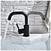 Rubinetto per lavabo da bagno, Blackswan, tipo M235, modello quadrato nero opaco, misura 23 cm - Foto miniatura 3