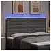 Testiera LED con testiera Grigio chiaro 180 cm Poliestere - Foto miniatura 4