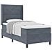 Letto a molle con materasso Grigio scuro 90 x 190 cm Velluto - Foto miniatura 1