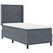 Letto a molle con materasso Grigio scuro 90 x 190 cm Velluto - Foto miniatura 2