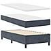 Letto a molle con materasso Grigio scuro 90 x 190 cm Velluto - Foto miniatura 3