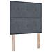 Letto a molle con materasso Grigio scuro 90 x 190 cm Velluto - Foto miniatura 4