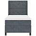Letto a molle con materasso Grigio scuro 90 x 190 cm Velluto - Foto miniatura 5