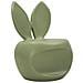 Sedia Bunny In Plastica Verde Salvia — Design A Orecchie Di Coniglio - Foto miniatura 1