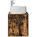 Mobile Lavabo da Parete Rovere Fumo 49,5 x 44,5 x 66 cm - Foto miniatura 3