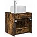 Mobile Lavabo da Parete Rovere Fumo 49,5 x 44,5 x 66 cm - Foto miniatura 4