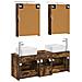Set di mobili per il bagno 5 pcs Rovere Fumo - Foto miniatura 8