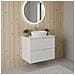 Set di mobili da bagno, BeigeMobilealto per bagno e lavabo 60 cmMobilecon piano d'appoggio, Appeso, MDF, MODERNO - Foto miniatura 5