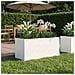 Vaso da giardino Bianco 100 x 40 x 40 cm - Foto miniatura 2