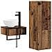 Set di mobili per il bagno 2 pz Legno antico 33 x 34,5 x 100 cm - Foto miniatura 1