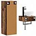 Set di mobili per il bagno 2 pz Legno antico 33 x 34,5 x 100 cm - Foto miniatura 9