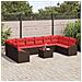 Set di divani 11 pz Marrone polyrattan - Foto miniatura 2