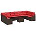 Set di divani 11 pz Marrone polyrattan - Foto miniatura 1