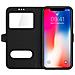Custodia Per Apple Iphone X / Xs Funzione Stand Con Doppia Finestra - Nera - Foto miniatura 10