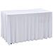 Copertura Elastica Per Tavolo Con Gonna 2 Pz 183x76x74cm Bianco - Foto miniatura 1