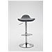 Sgabello Bar Shanghai in Similpelle - Sgabello Alto Cucina Girevole e Regolabile 60-80cm - Sgabello Design da Bancone Imbottito Grigio - Foto miniatura 2