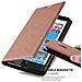 Custodia Compatibile Con Nokia Lumia 1320 In Marrone Cappuccino - Coperchio Protettiva Con Chiusura Magnetica, Funzione Stand E Tasca Per Le Carte - Foto miniatura 4