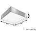 Novità! Plafoniera Grigia Per Cucina E Camera - Pvc - Ollux Horus 35 Sl. 0137 Lampada Da Soffitto Quadrata, Stile Moderno, A 2 Luci Led E-27 *** Lampade - I Prezzi Più Bassi Su Amazon! - Foto miniatura 7