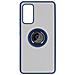 Cover Samsung Galaxy S20 Fe Bimateriale Anello In Metallo Funzione Supporto Blu - Foto miniatura 1