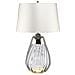 Lampada Da Tavolo A 2 Luci Piccola Fumé Con Paralume Bianco Sporco, Vetro Fumé, Paralume Bianco Sporco, E27 - Foto miniatura 1
