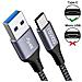 C Cavo Usb Raviad Usb 3.0 Tipo C Cavo 3.3ft 1m Nylon Intrecciato Usb C Veloce Cavo Di Ricarica Per Samsung Galaxy S10 S9 S8 A40 A70 Nota 10 9 Huawei P30 P20 Google Pixel Sony Xperia Xz Oneplus Grey - Foto miniatura 2