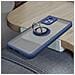 Cover Xiaomi Redmi Note 10 Pro Bi-materia Anello Metallico Supporto Blu - Foto miniatura 3