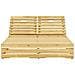 Lettino Prendisole Doppio con Cuscini Crema in Pino Impregnato - Foto miniatura 3