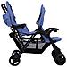 Passeggino Gemellare A Tandem Blu Marino In Acciaio - Foto miniatura 5