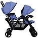 Passeggino Gemellare A Tandem Blu Marino In Acciaio - Foto miniatura 7