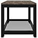 Tavolino Da Salotto Grigio E Nero 90x45x45 Cm In Mdf E Ferro - Foto miniatura 3