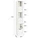 Armadio Colonna Salvaspazio Mobiletto Salvaspazio Scaffale Alto Cassettiera Bagno Mobiletto Bagno Str10-w - Foto miniatura 2