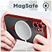 Cover Magsafe Per Iphone 11 Silicone Protezione Fotocamera Bordo Cromato Rosso - Foto miniatura 4