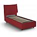 Letto Singolo Vanessa, Letto Contenitore Con Rivestimento In Tessuto, 100% Made In Italy, Apertura Frontale, Adatto Per Materasso Cm 80x190, Rosso - Foto miniatura 3