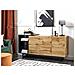 Credenza Legno Chiaro E Nero 160 X 40 Cm Fiora - Foto miniatura 1