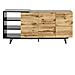 Credenza Legno Chiaro E Nero 160 X 40 Cm Fiora - Foto miniatura 3
