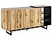 Credenza Legno Chiaro E Nero 160 X 40 Cm Fiora - Foto miniatura 7
