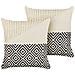 Set Di 2 Cuscini Calanthe Cotone 45 X 45 Cm Geometrico Beige - Foto miniatura 7